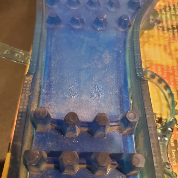 JEFFREY CAMPBELL Rhinestone Jelly Sandals 8 - Picture 4 of 10